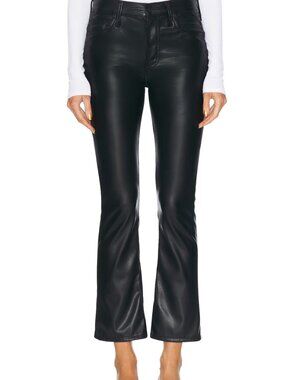 Mother Denim Leather Pants Size 24 Black